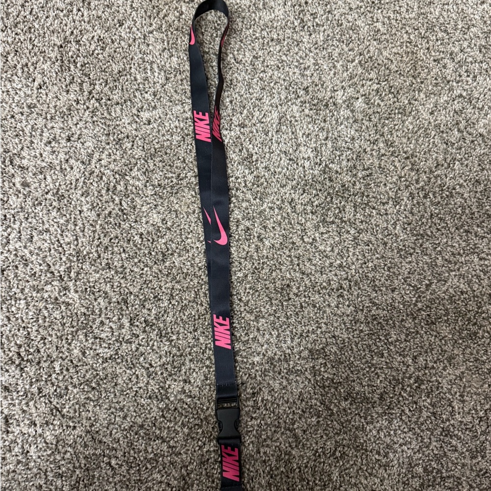 Nike Black Lanyard with Pink Accents